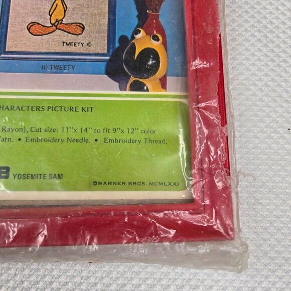 Vintage 70s Warner Bros Creative Stitchery Crewel Kit Yosemite Sam 11" x 14" - Picture 3 of 5